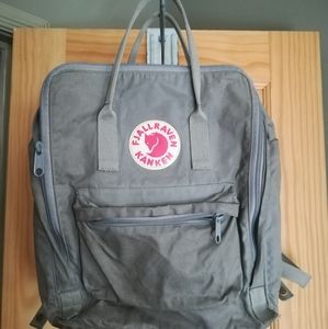 Fjallraven light grey backpack